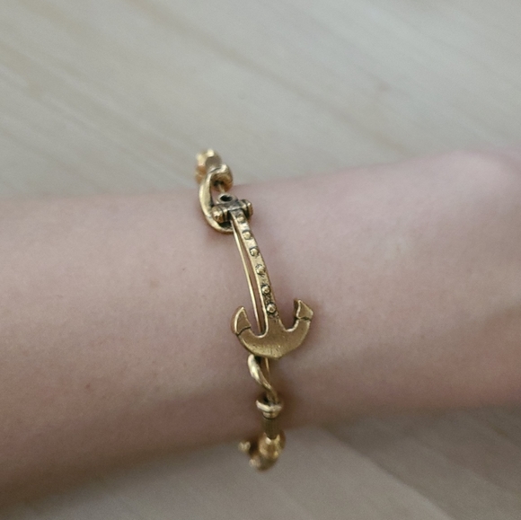 Alex & Ani gold anchor bracelet - Picture 2 of 4